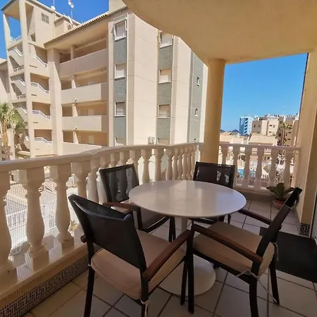 Apartmán 2bed Flat With Big Lounge&pool!5min Walk To Beach! El Moncayo